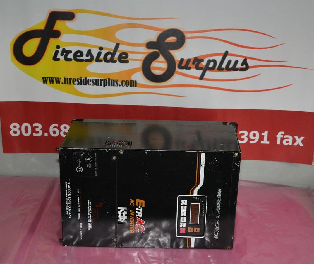 Used T.B. WOODS E-TRAC DRIVE AFC4001.OB2 AFC4001 OB2 AFC4001OB2 1hp 2kva 460v 3ph