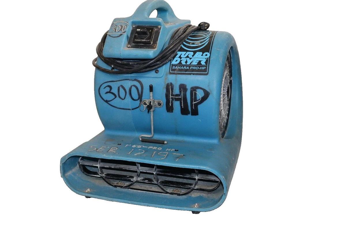Used DRIEAZ SAHARA PRO F65-PRO HP 10.5 Amp 3-Speed Turbo Dryer