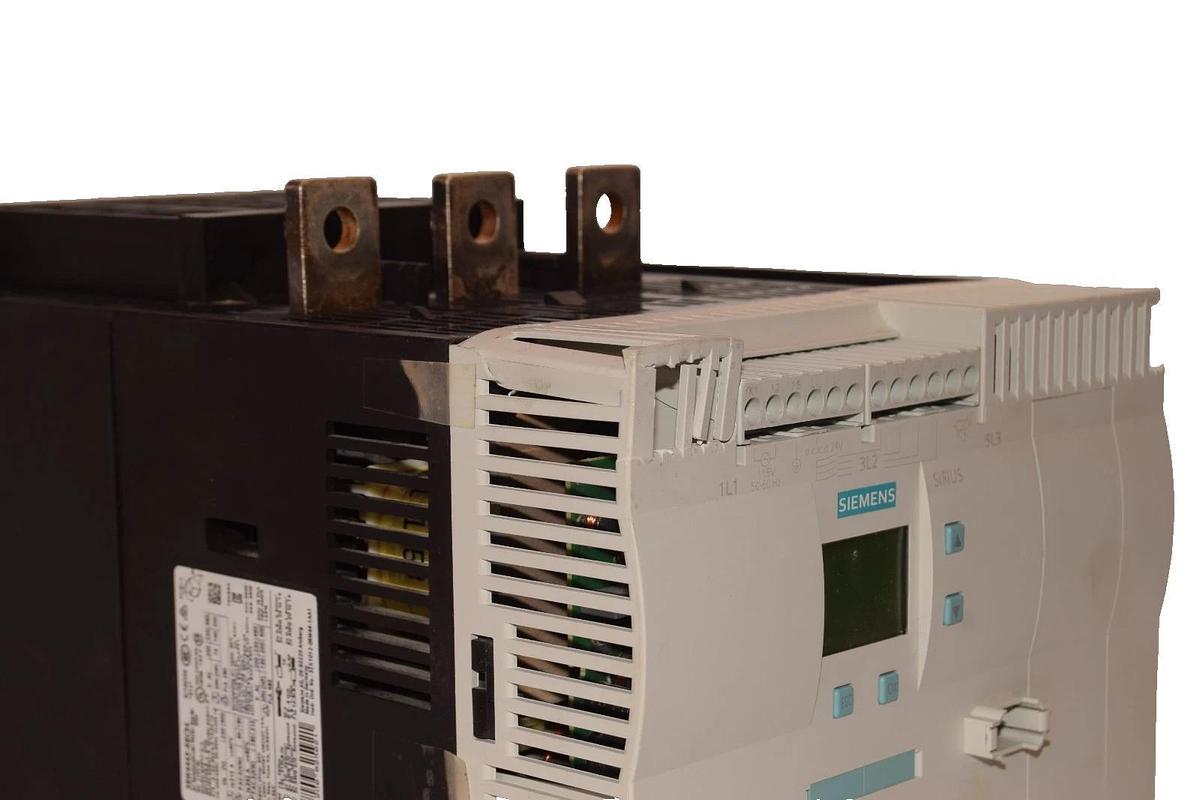 Used Siemens AC Semiconductor Motor Starter 3RW4445-6BC34 SIRIUS 115vac DAMAGED COVER