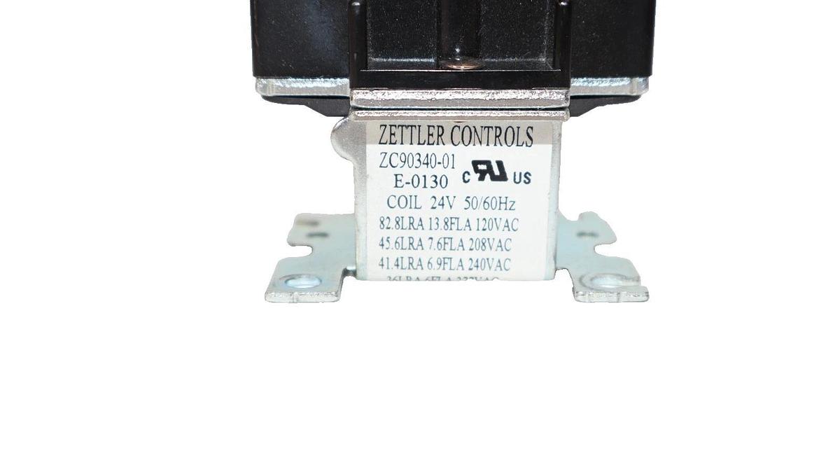 Used ZETTER CONTROLS ZC90340-01 , ZC9034001 24V Coil Plug-In Blower Fan Relay