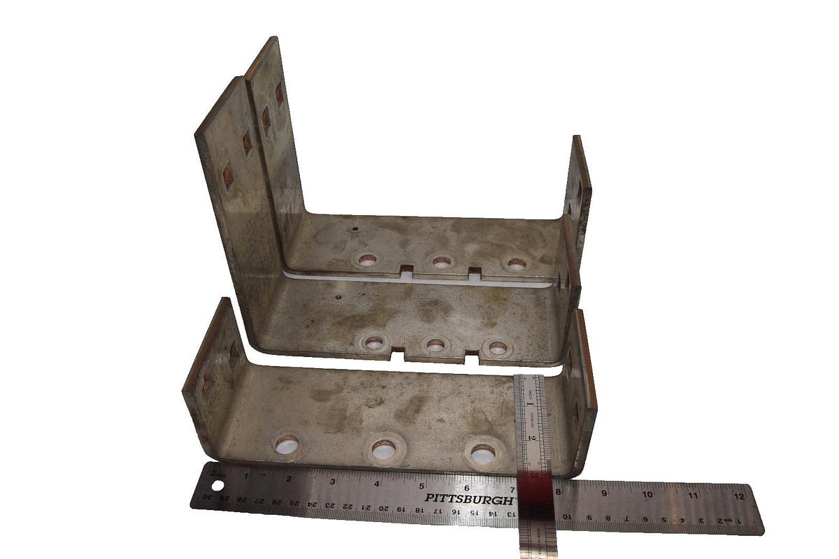 Used Industrial Buss Bar 8-1/2" x 3" x 1/8" Copper (Lot of 3 - Assorted Sizes)