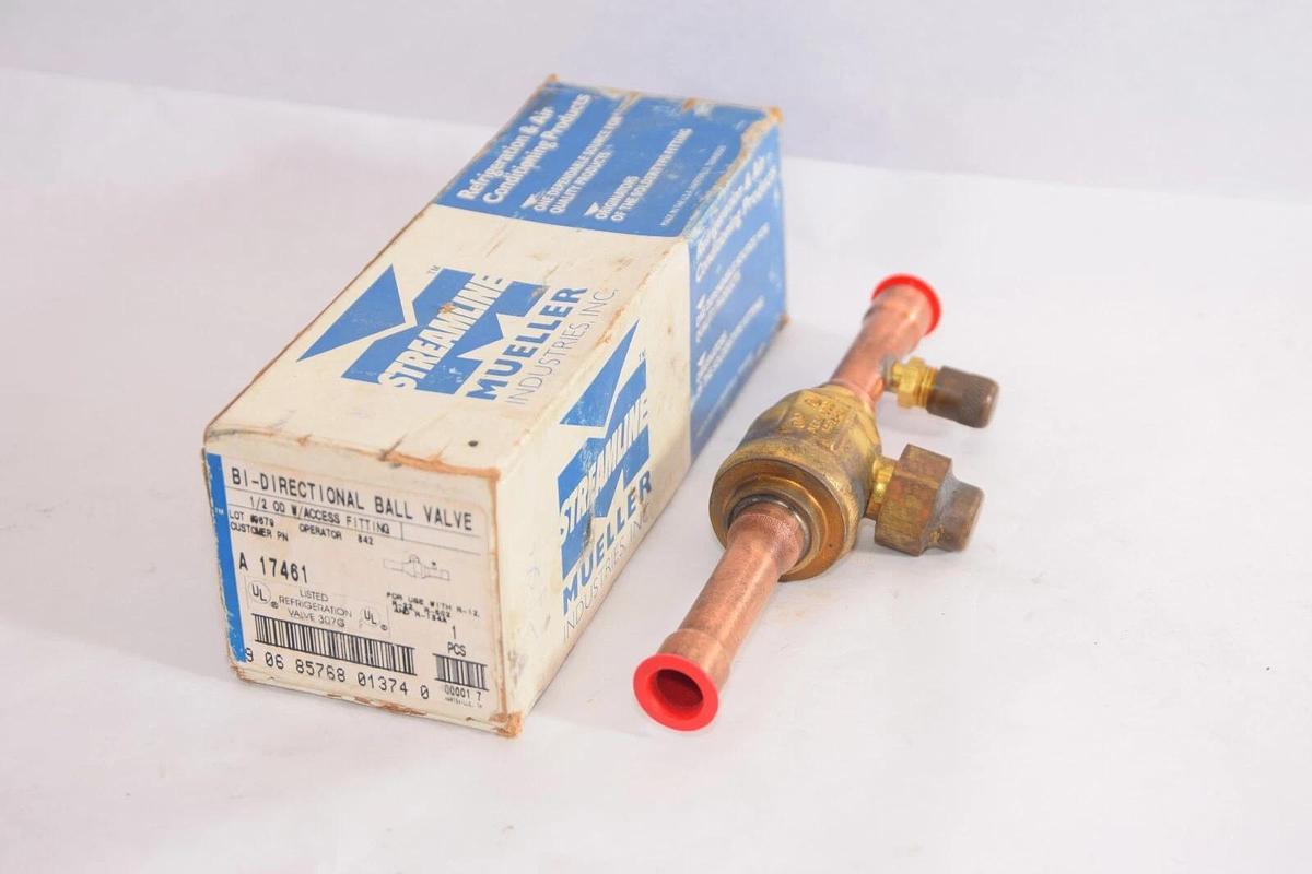 (NEW) MUELLER A 17461 A17461 1/2" OD Streamline Bi-Directional Ball Valve