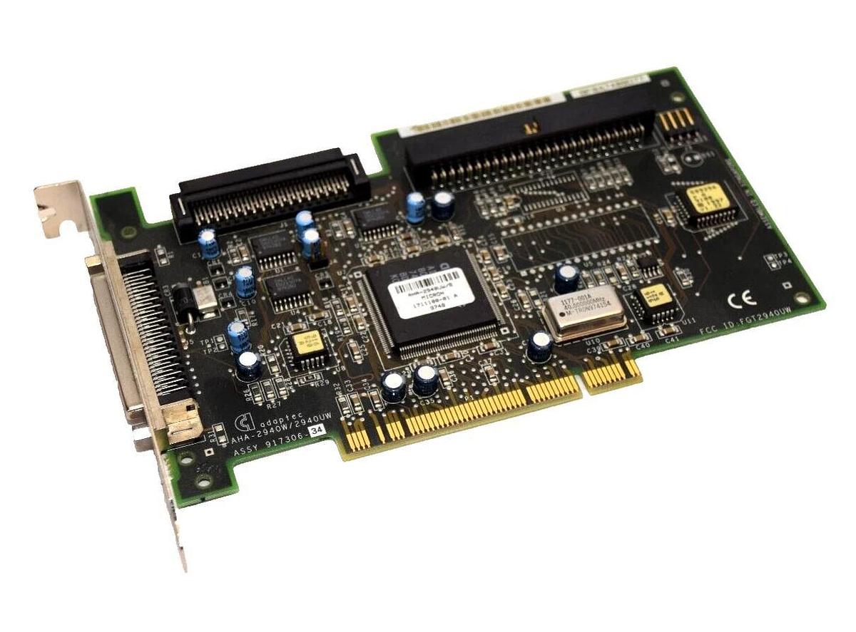 Used ADAPTEC AHA-2940UW/B , 1711100-01 A SCSI Card