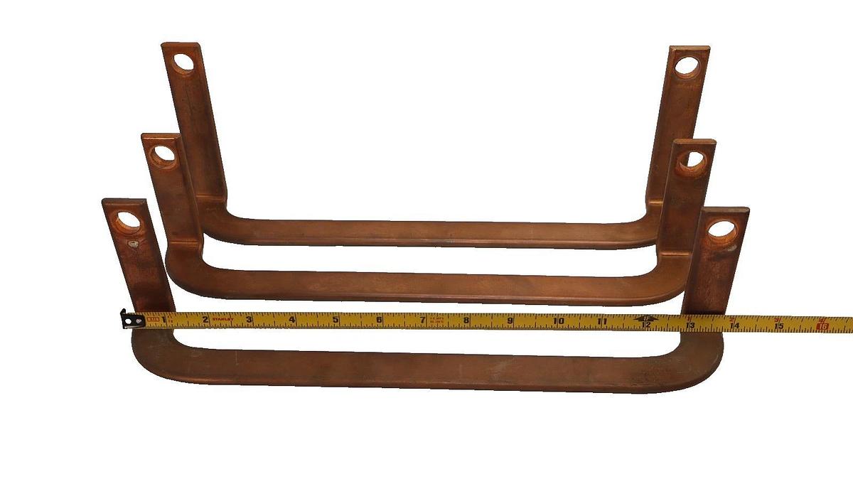 13.5" x 1" x 1/4" Copper Buss Bar For Breaker or Contactor (Lot of 3)