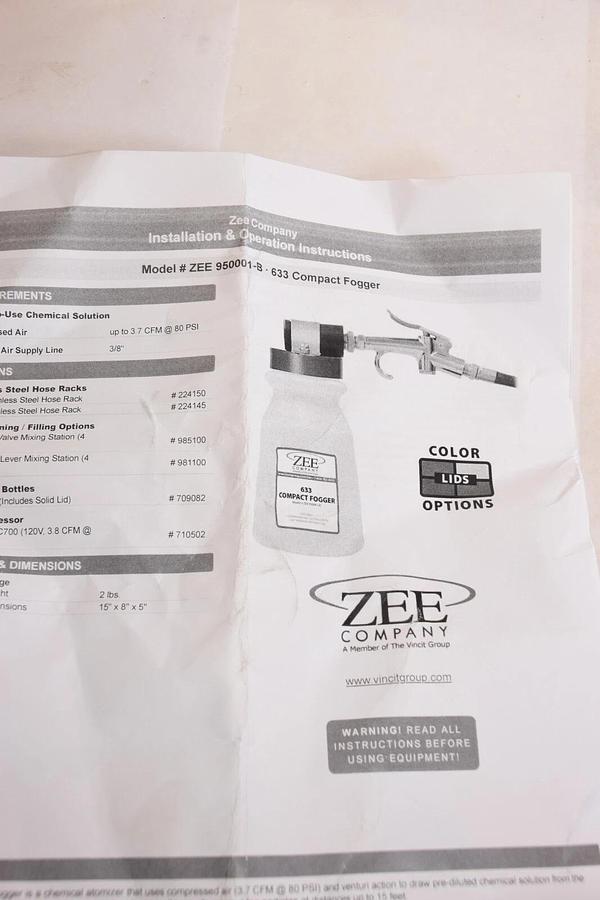 Zee Compact Fogger 633 ZEE 950001-B (NEW)