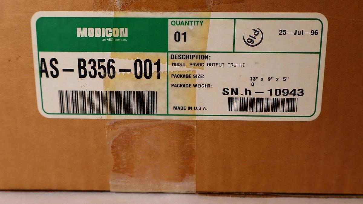 Modicon AS-B356-001 , ASB356001 24Vdc Output Module (New)