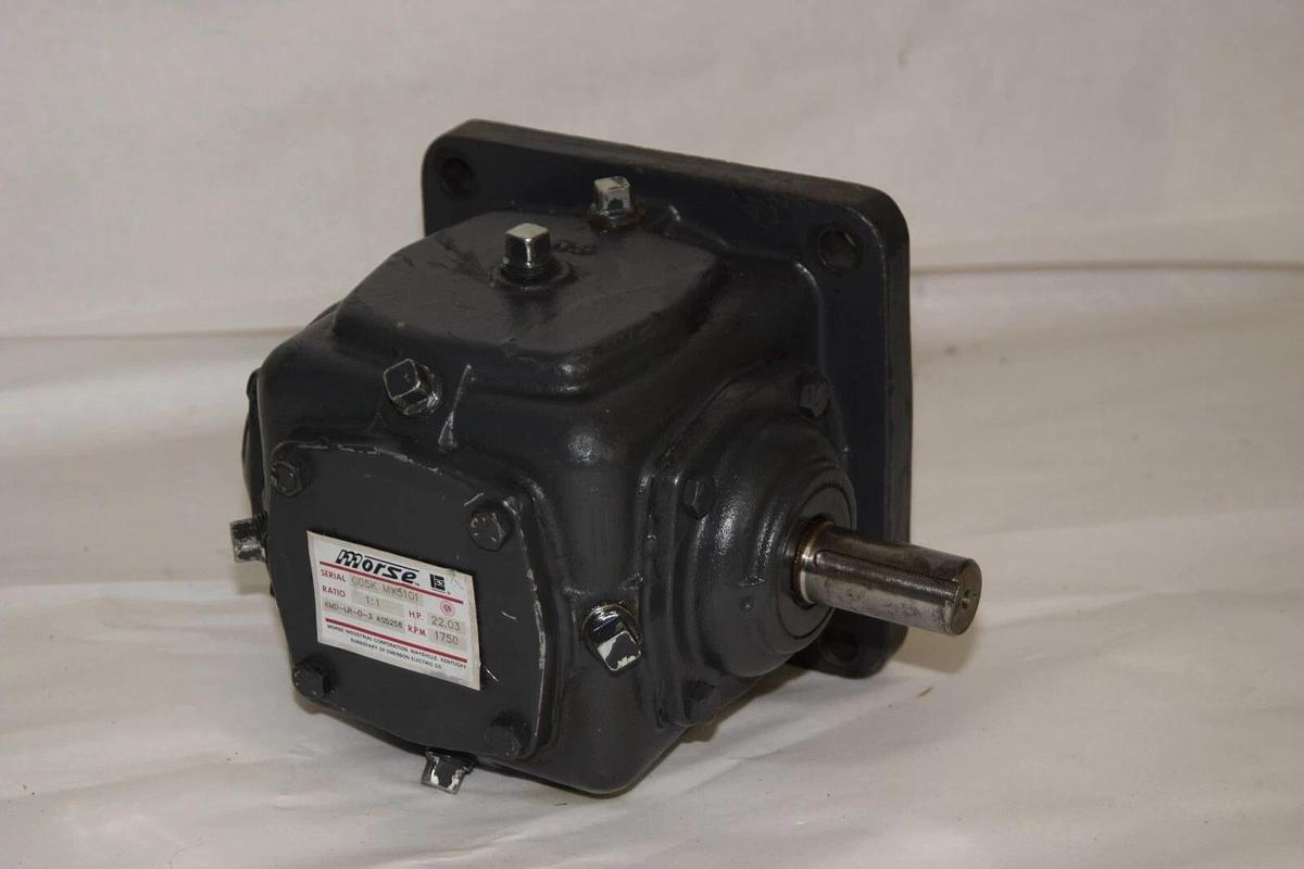 Used MORSE Gear Box Speed Reducer 6MD-LR-0-3 AS5258 1750rpm 22.03hp 1:1 1" Shaft