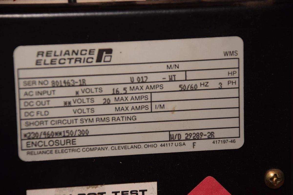 Used RELIANCE ELECTRIC 801463-1R 16.5V 50/60Hz 3PH RECTIFIER STACK