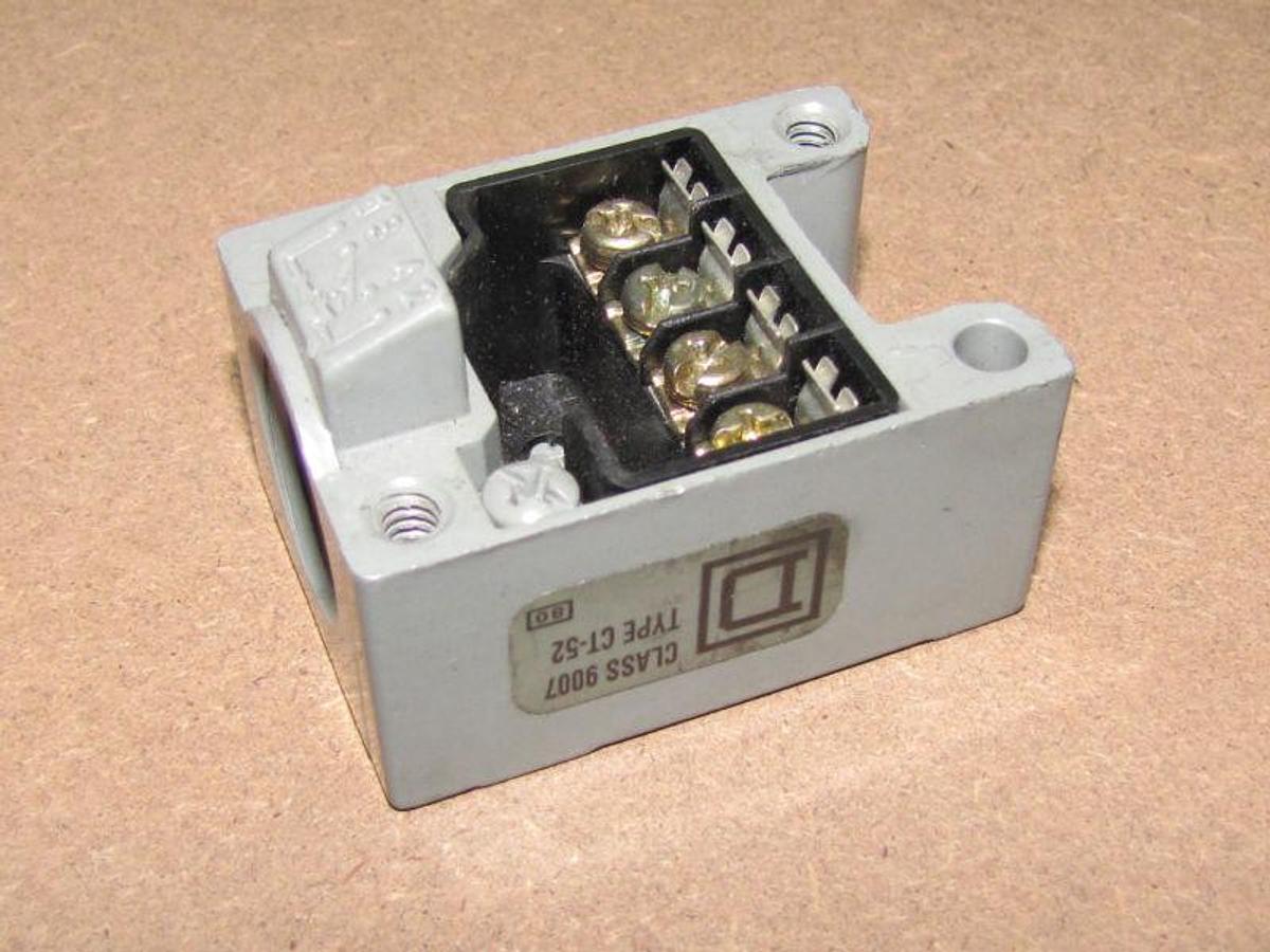 Used Square D Limit Body Block 9007 CT52 9007-CT52 9007CT52
