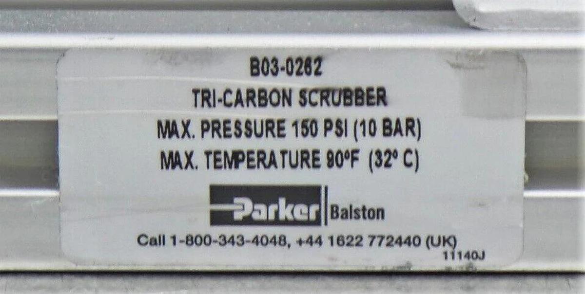Parker Balston B03-0262 TRI-Carbon Scrubber with Balston 6002N-0A2-95 Filter