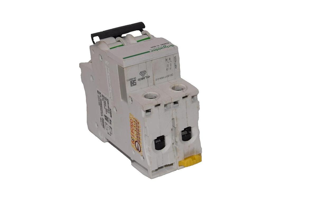 Used SCHNEIDER ELECTIRC iC60N C 25A iC60NC25A 2 Pol 2P 400V Miniature Circuit Breaker
