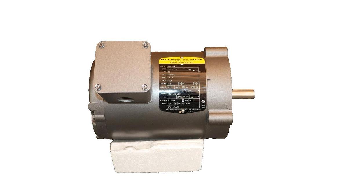 BALDOR KM3457 INDUSTRIAL MOTOR .33HP 34K013Y170 230/460V RPM 3450 (New)