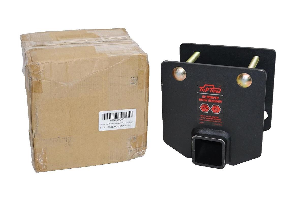 Top Tow 2" RV Bumper Hitch Receiver 63803 for 4" x 4" RV Bumper 3500lb 350lb NEW