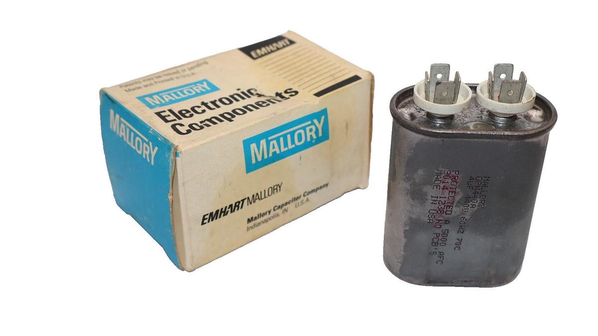 Mallory OPN440A , OPN440 4uF 440V 60Hz Capacitor