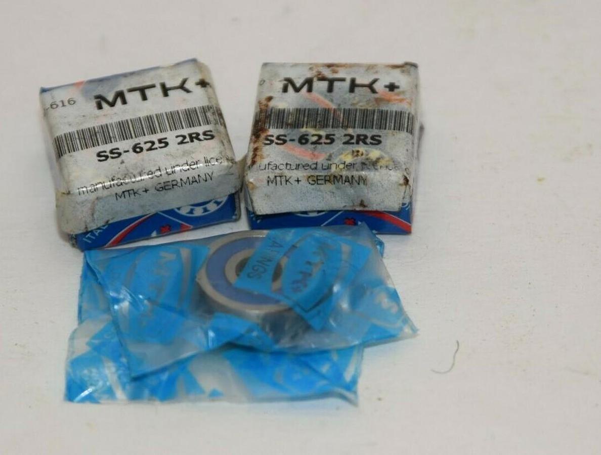(NEW - LOT OF 2) MTK SS-625- 2RS SS-625-2RS SS6252RS Ball Bearing