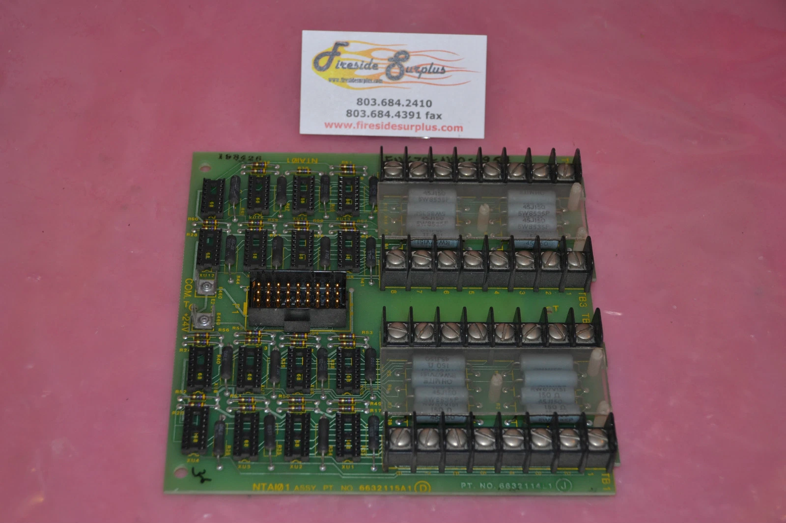 Used BAILEY ANALOG INPUT TERM UNIT CIRCUIT BOARD CARD NTAI01 6632115A1 24 VDC