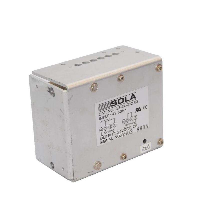 Used SOLA 83-24-212-03 832421203 47-63Hz 24Vdc 1.2A Power Supply