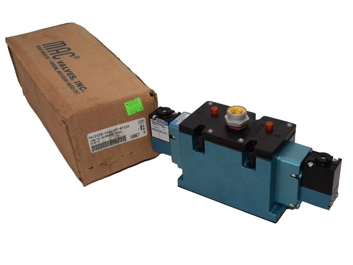(NEW) MAC VALVES MAC250A-V2A2-PM-871DA , PME-871DAAG Directional Control Valve