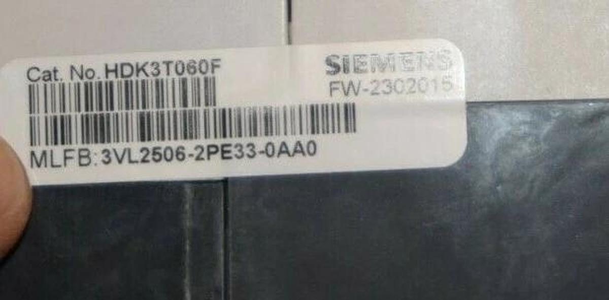 SIEMENS 3VL2506-2PE33-0AA0 Breaker 60A 60 Amp 3P HDK3T060F HDGB 60 A (NEW)