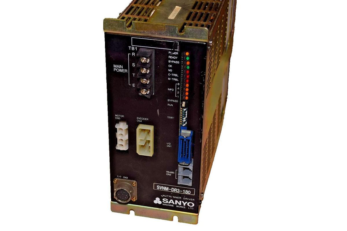 Used SANYO SVNM-DR3-180 SVNMDR3180 9812038 BA02R-10 NUTRUNNER DRIVE SVNM DR3 180