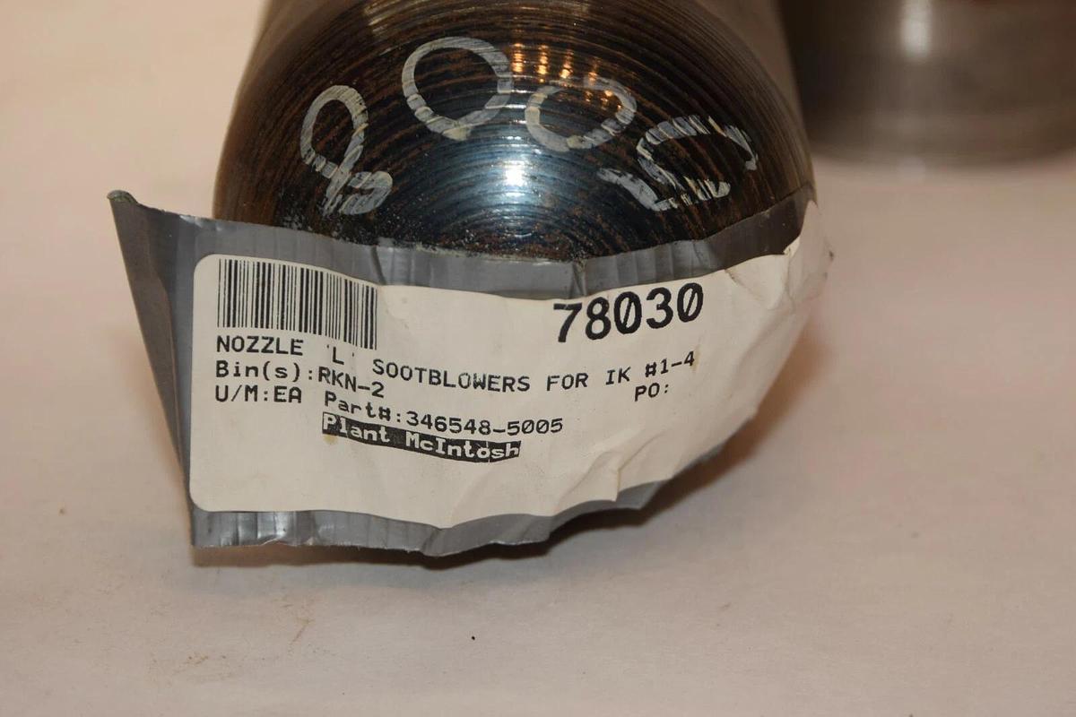 (NEW) N465485008 222492C001 Sootblower Nozzle 3.5" od 4 jet .875" 8" L