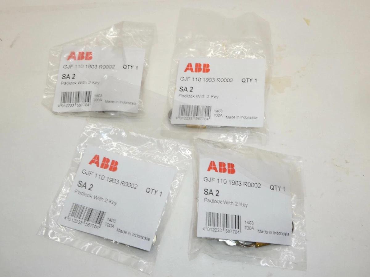 (NEW - Lot of 4) ABB SA2 SA-2 Padlock With 2 Key
