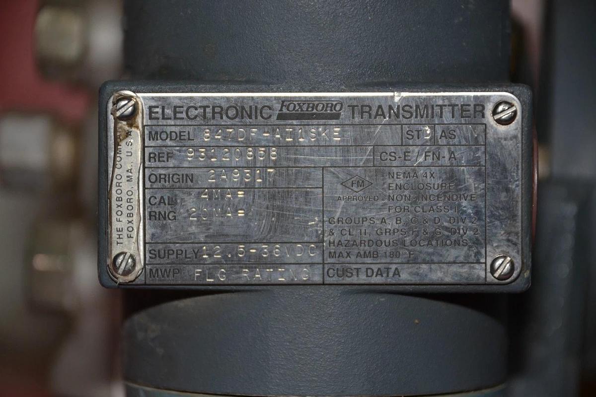 FOXBORO ELECTRONICS TRANSMITTER 847DF-AI1SKE 847DF AI1SKE 847DFAI1SKE NEW