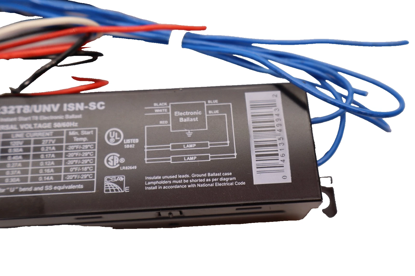 Sylvania 2-Lamp T8 Electronic Ballast QTP 2x32T8/UNV ISN-SC (New - Lot of 2)