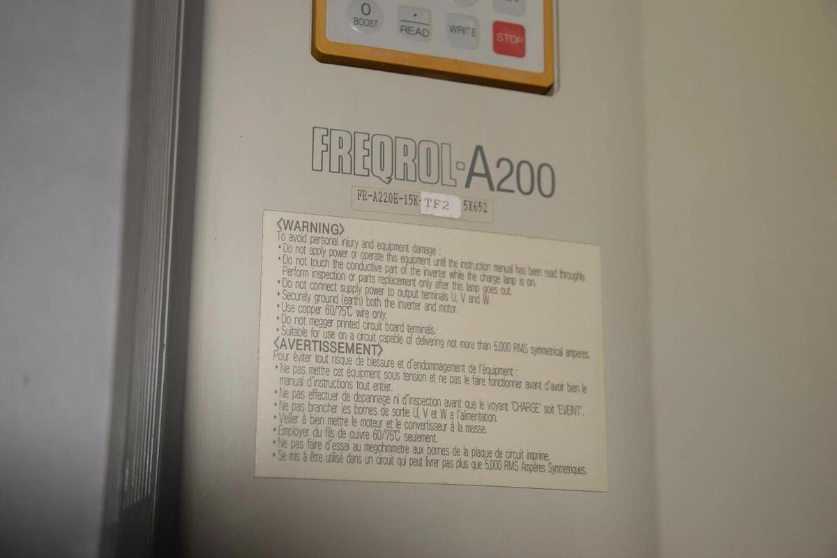 Used Mitsubishi FR-A220E-15K-UL 20HP Freqrol A200 Inverter Drive  FR-A220-15K-TF2