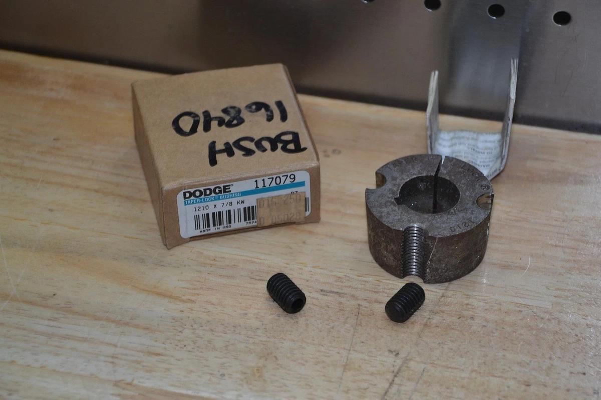 DODGE TAPER-LOCK 117079 1210 x 7/8 7/8" BORE TAPER LOCK BUSHING NEW