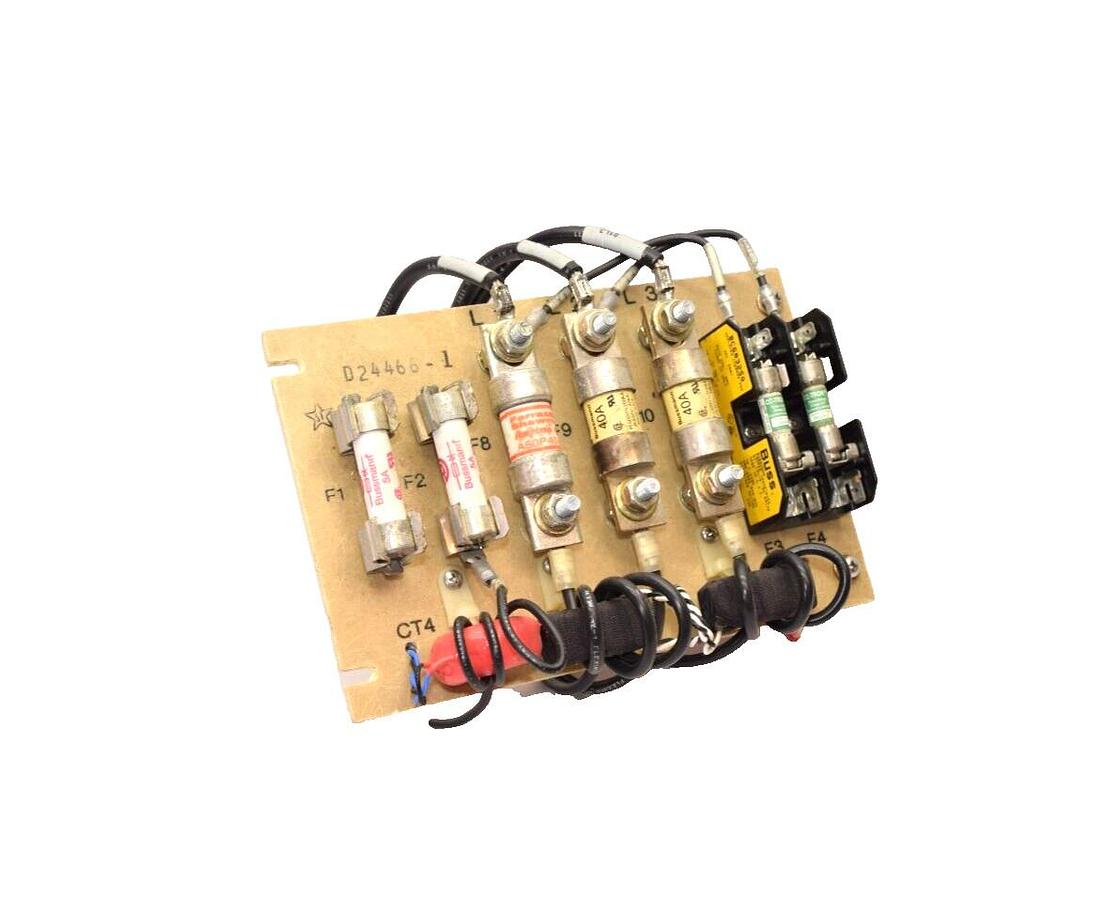 Used BUSSMANN D24466-1 , BC6032Q , 5Amp Buss , 40Amp , 2Amp CC-Tron Fuse Block Card