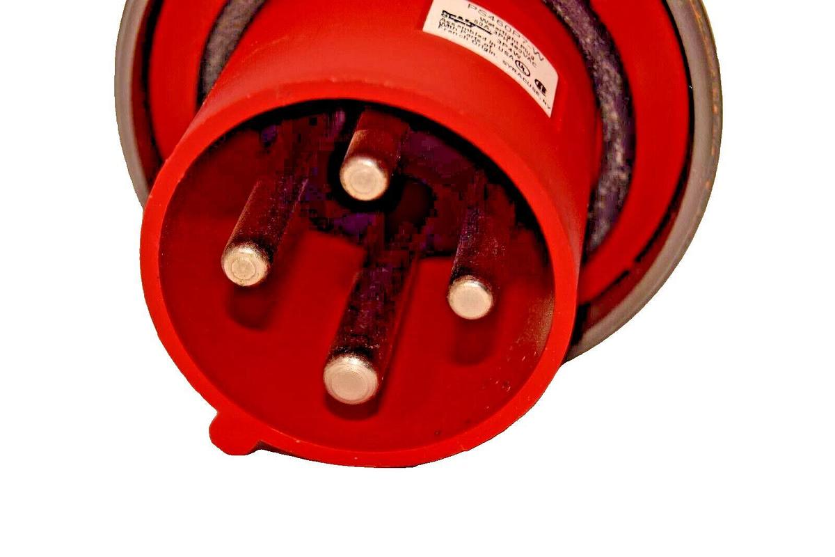 Used PASS & SEYMOUR PS460P7-W , 3P4W 60A 3Ph 480Vac Watertight Plug
