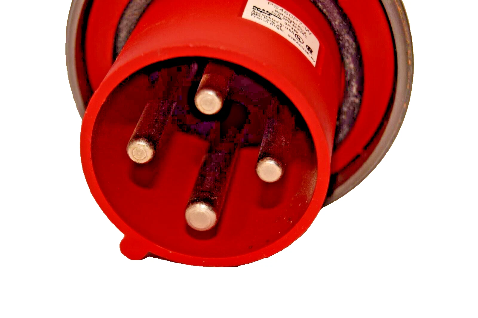 Used PASS & SEYMOUR PS460P7-W , 3P4W 60A 3Ph 480Vac Watertight Plug