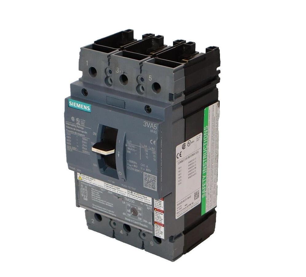 Siemens  3VA5 HFAS Circuit Breaker 250A 250 Amp 3VA5225-6EC31-0AA0 250H 3p NEW
