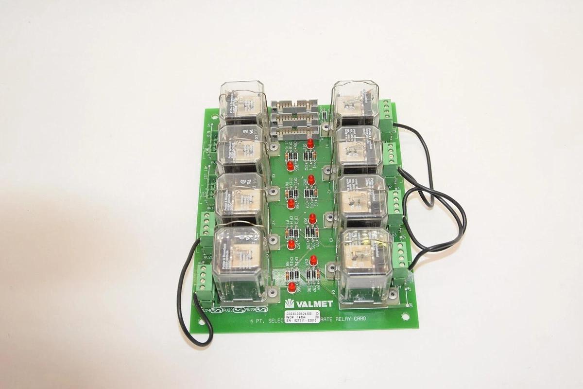 NEW VALMET C3233-000-24100 C3233-001-Rev-D 4Pt. Select Before-Operate Relay Card