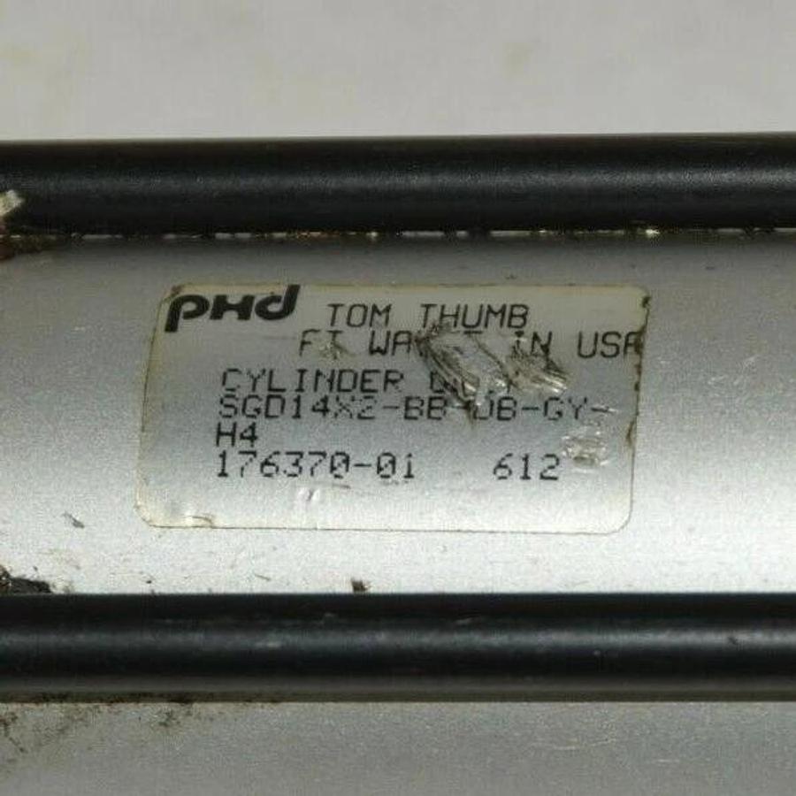 Used PHD SGD14X2-BB-DB-GY SGD14X2-BB-DB-GY-H4 Pneumatic Slide & Cylinder