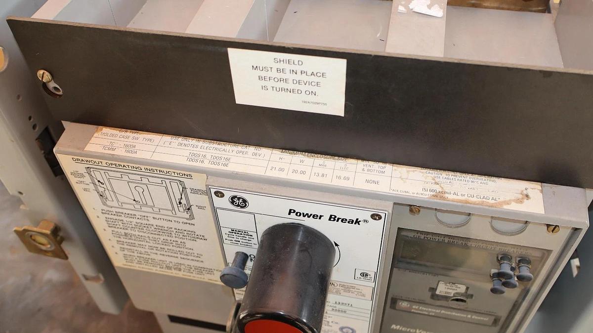 Refurbished GE General Electric Breaker Power Break 1600A Amp TC1616TTHR TR16B1000 C216LSHG