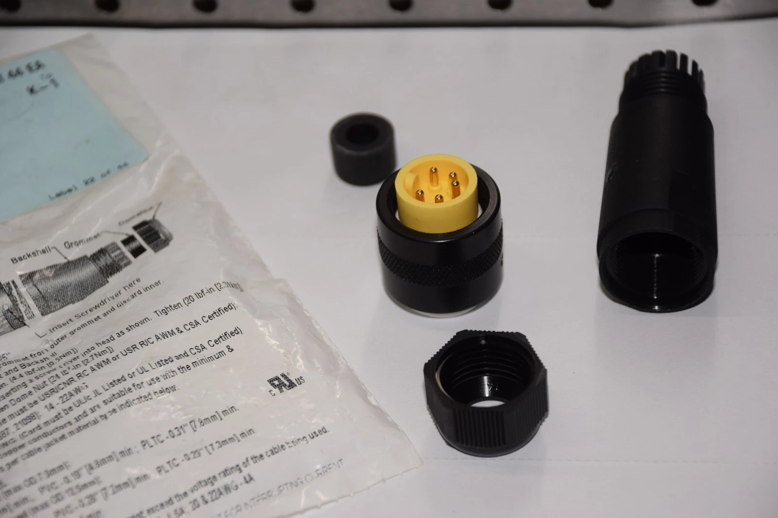 MENCOM MUR-5MP-FW MUR5MPFW 7/8" 5 PIN MALE CONNECTOR NEW