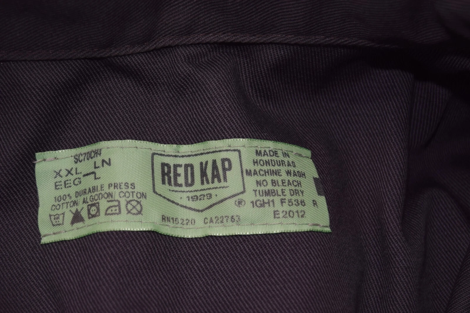 Used RED KAP 618 Men's Heavyweight Cotton Shirt Long Sleeve Longsleeve 2XL XXL NEW