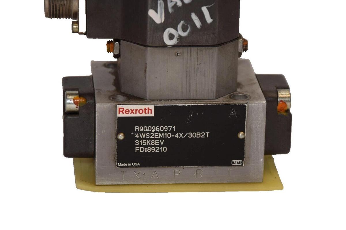 Used Rexroth Directional Servo Valve 4WS2EM10-4X/30B2T 315K8EV R900960971 *Refurb*