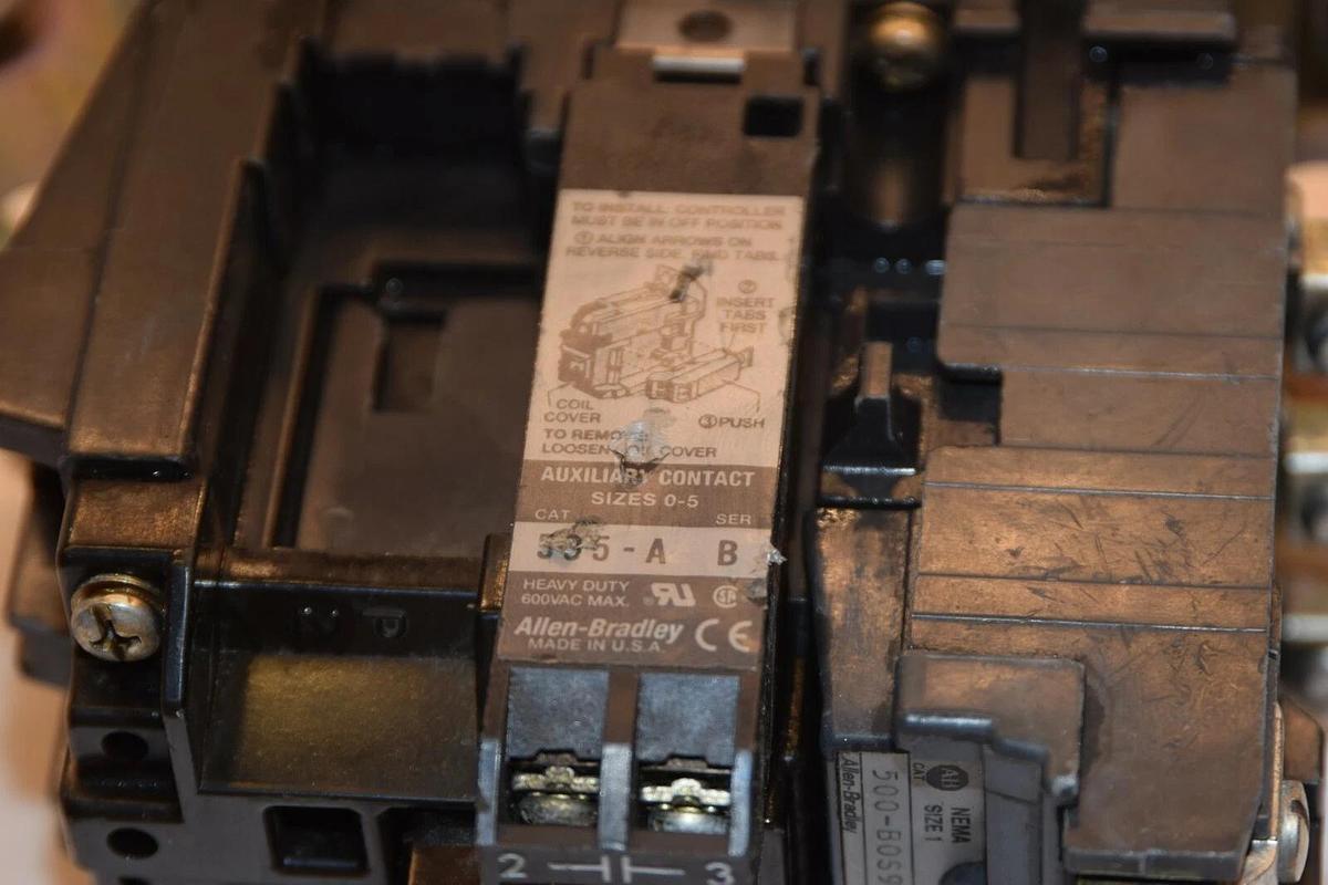 Used ALLEN BRADLEY 500-B0S930 Series B Size 1 3-5P 1PH 110-115V 50Hz Coil Contactor