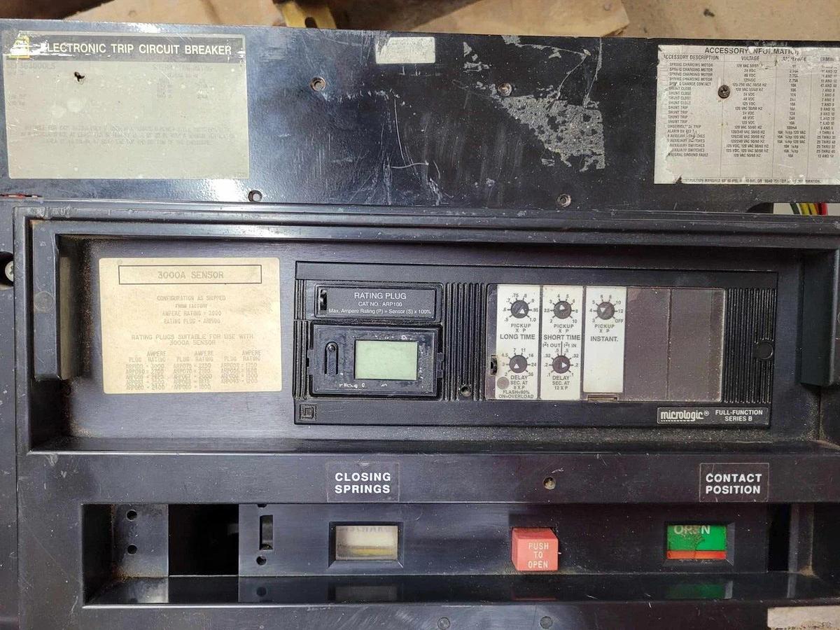 Used Square D SE Breaker 3000A 3000 Amp SEF363000LS 600v 3 Pole *As-is, READ*