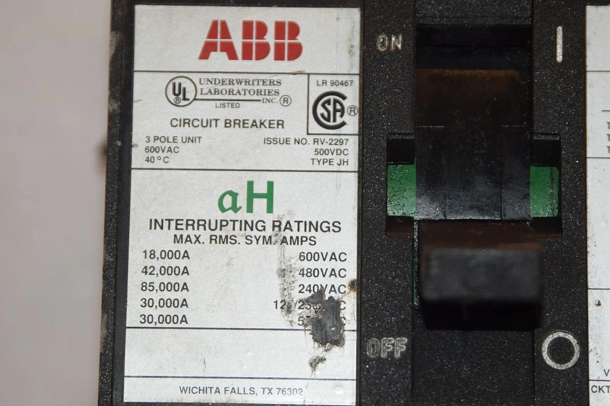 Used ABB Type JH UXAB 718530 R 999 400A 400 A Amp Circuit Breaker UXAB718530R999