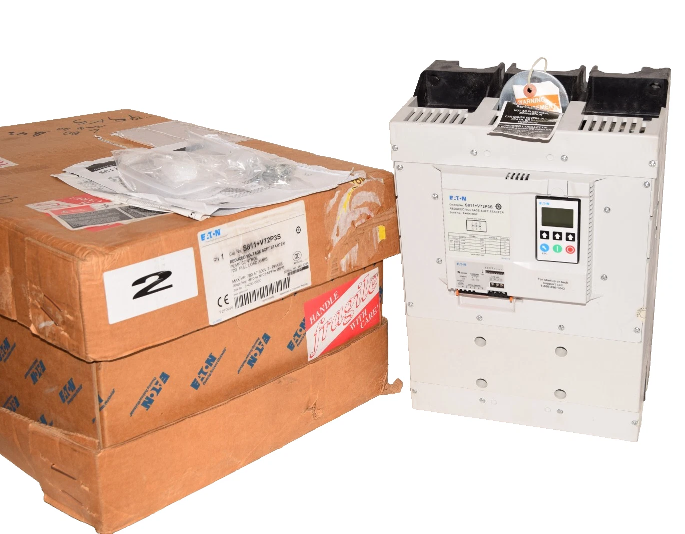 EATON Reduced Voltage Soft Starter Pump Control S811+V72P3S 700hp 600v 3ph NEW