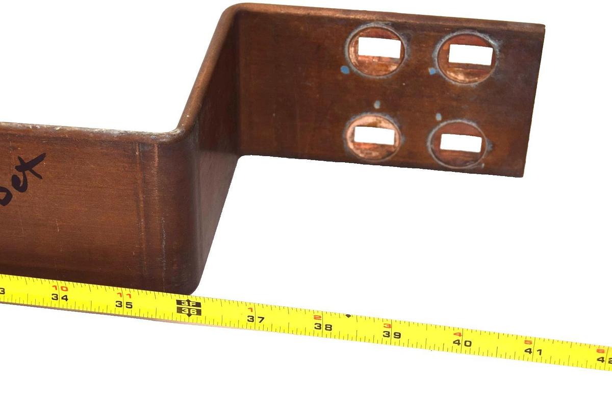 Used 41" x 3" x 1/4" (+4" offset Step) Copper Flat BusBar bus bar buss bar Stock