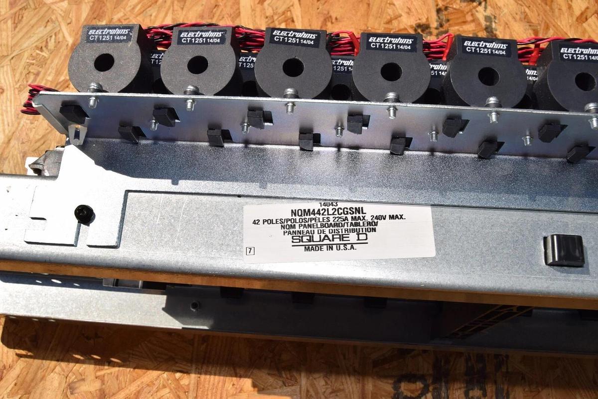 Used Square D 42 pole 225A Max NQM Panelboard Interior NQM442L2CGSNL 240v 225 Amp 3ph