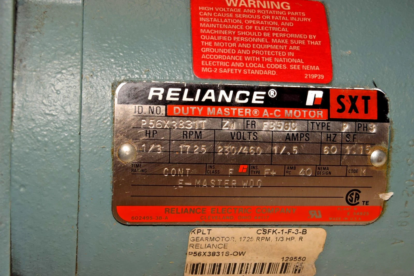 Philadelphia Portable Mixer Tank Agitator PG-13 1/3hp 350rpm 3ph Lightnin (NOS)