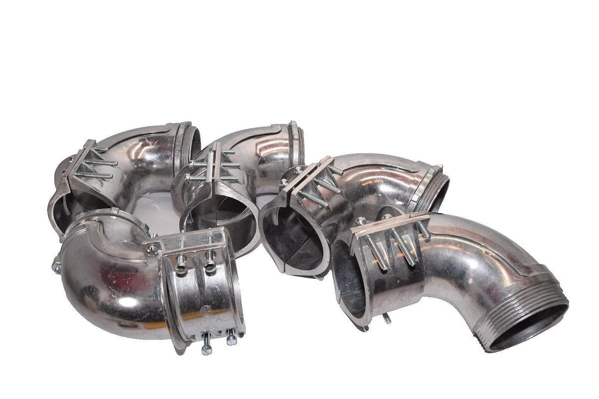 Nesco 812-DC2 3" 90 degree 2-Screw Flex Connector Fitting (New - Lot of 5)