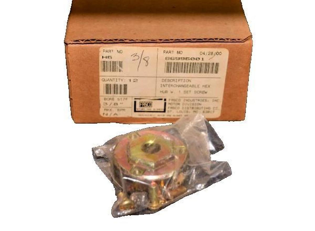 Fasco H6 3/8 Hex Hub 86996001 Fan Interchangeable Hex Hub w set screw 3/8" NEW