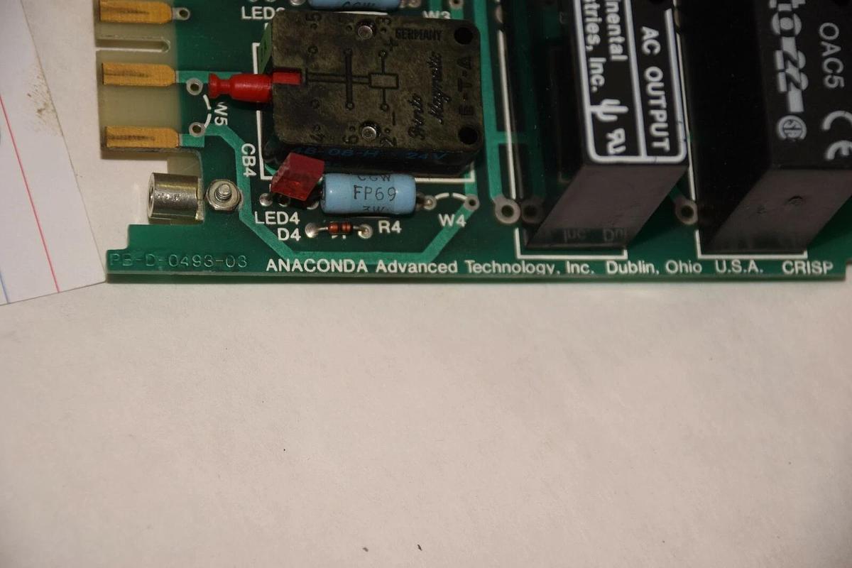 Used ANACONDA ADVANCED TECHNOLOGY CR616-A CR616A PB-D-0493-03 AC OUTPUT MODULE BOARD